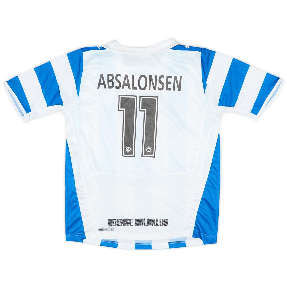 2008-09 OB Odense Home Shirt Absalonsen #11 - 8/10 - (M.Boys)