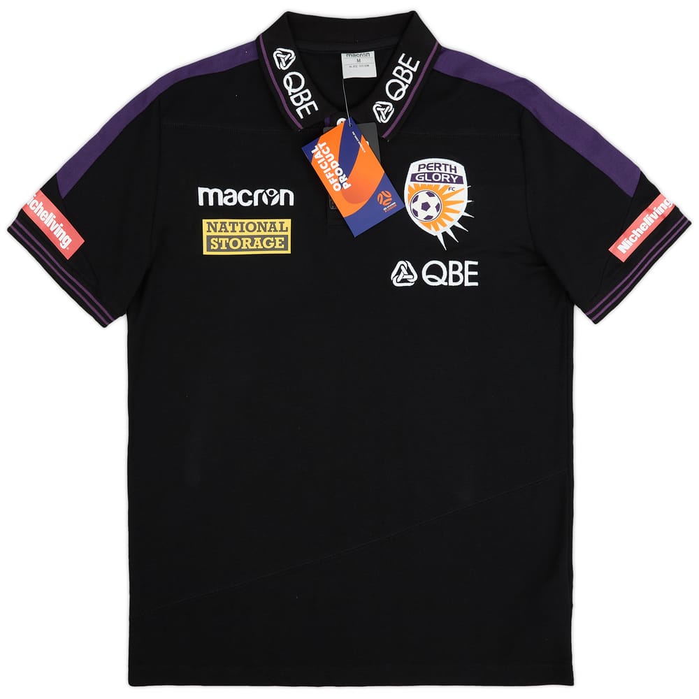 2016-17 Perth Glory Macron Polo T-Shirt - (M)