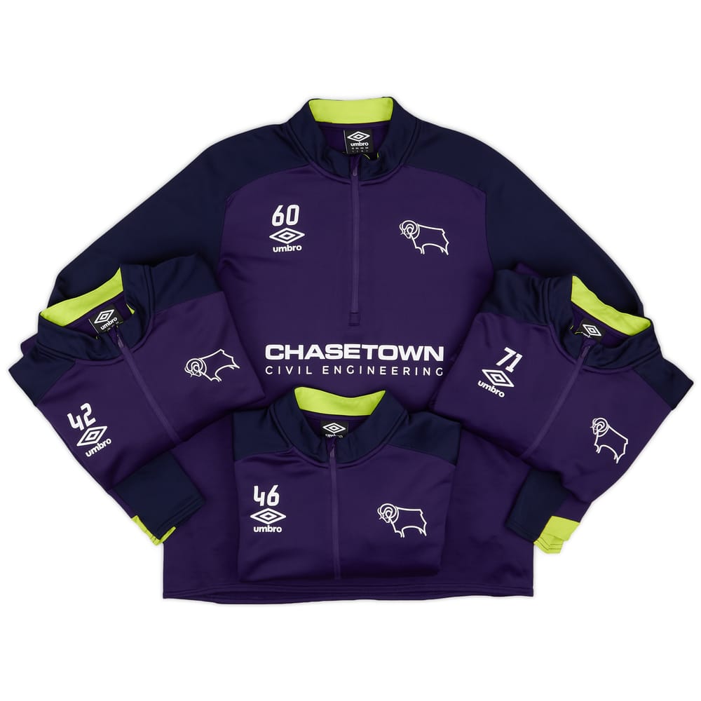 2018-19 Derby County Player Issue 1/4 Zip Training Top # - 7/10 - (M)