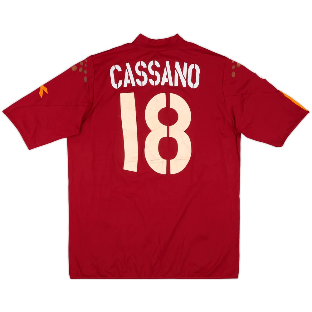 2004-05 Roma Match Issue Home Shirt Cassano #18