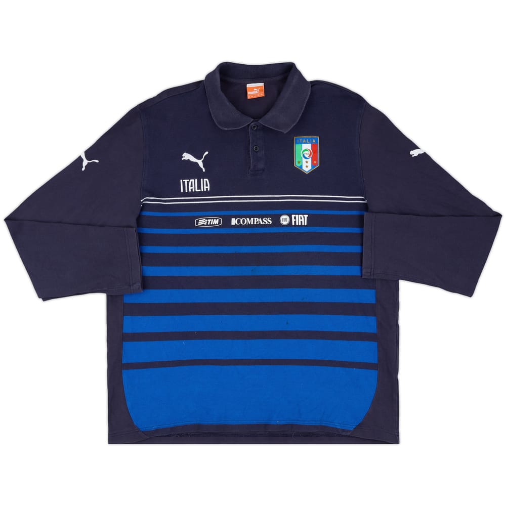 2014-15 Italy Player Issue Puma Polo L/S Shirt - 7/10 - (XXL)