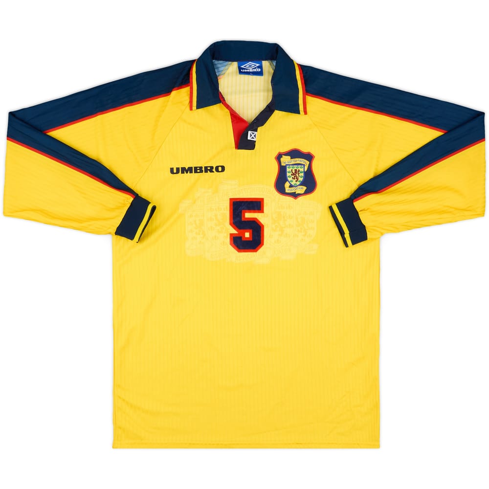 1996-98 Scotland Match Issue Away L/S Shirt #5