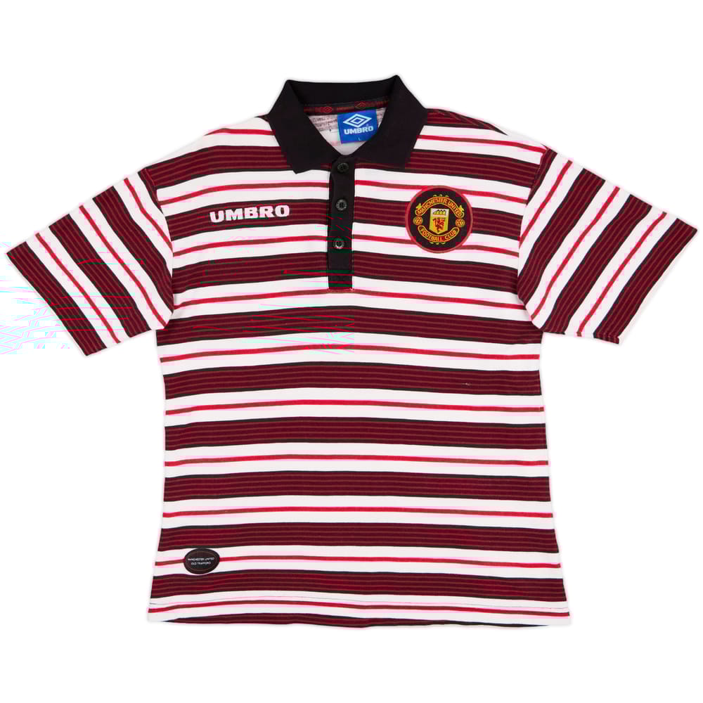 1997-98 Manchester United Umbro Polo Shirt - 9/10 - (L)