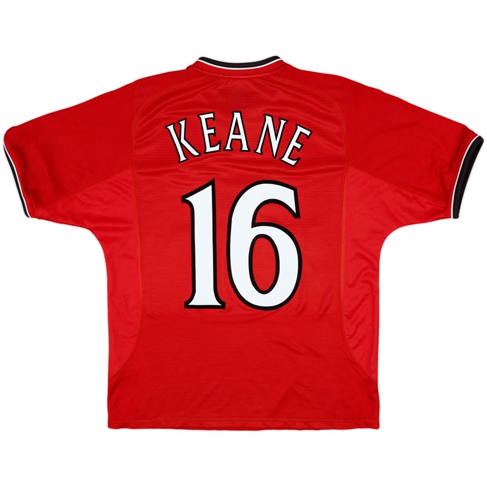 2000-02 Manchester United Home Shirt Keane #16 - 8/10 - (M)