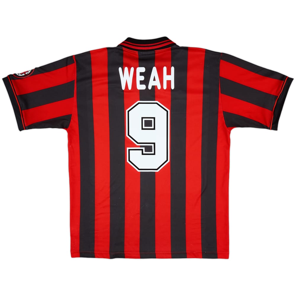 1996-97 AC Milan Home Shirt Weah #9 - 7/10 - (L)