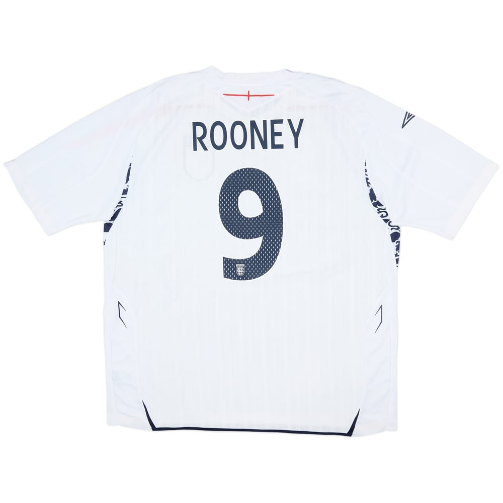 2007-09 England Home Shirt Rooney #9 - 7/10 - (3XL)