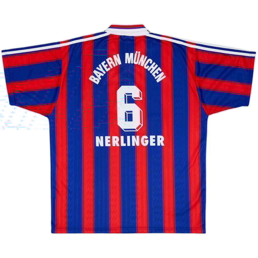 1995-97 Bayern Munich Home Shirt Nerlinger #6 - 9/10 - (XL)