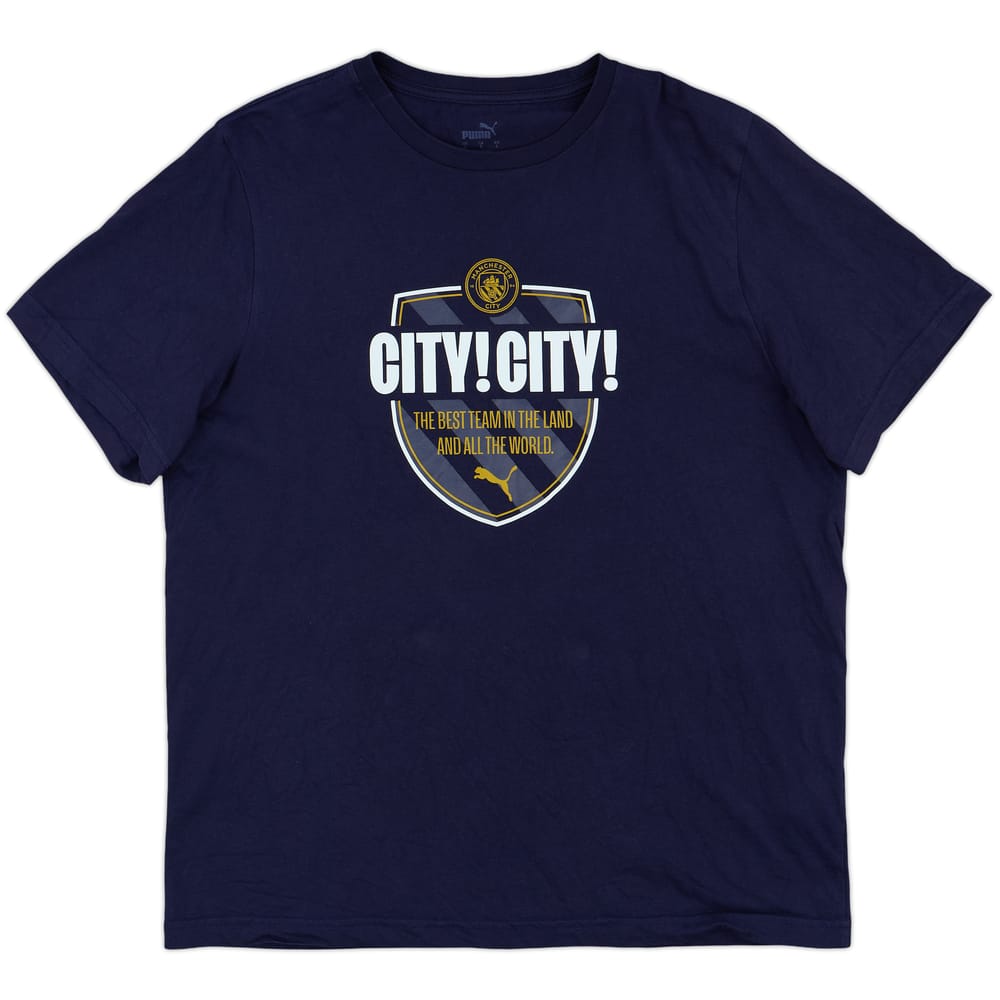 2023-24 Manchester City Puma Cotton Tee - 10/10 - (L)