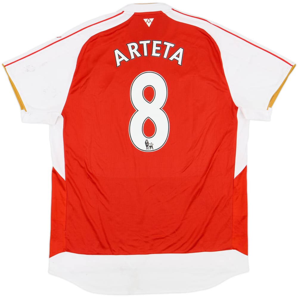2015-16 Arsenal Home Shirt Arteta #8 - 5/10 - (XL)