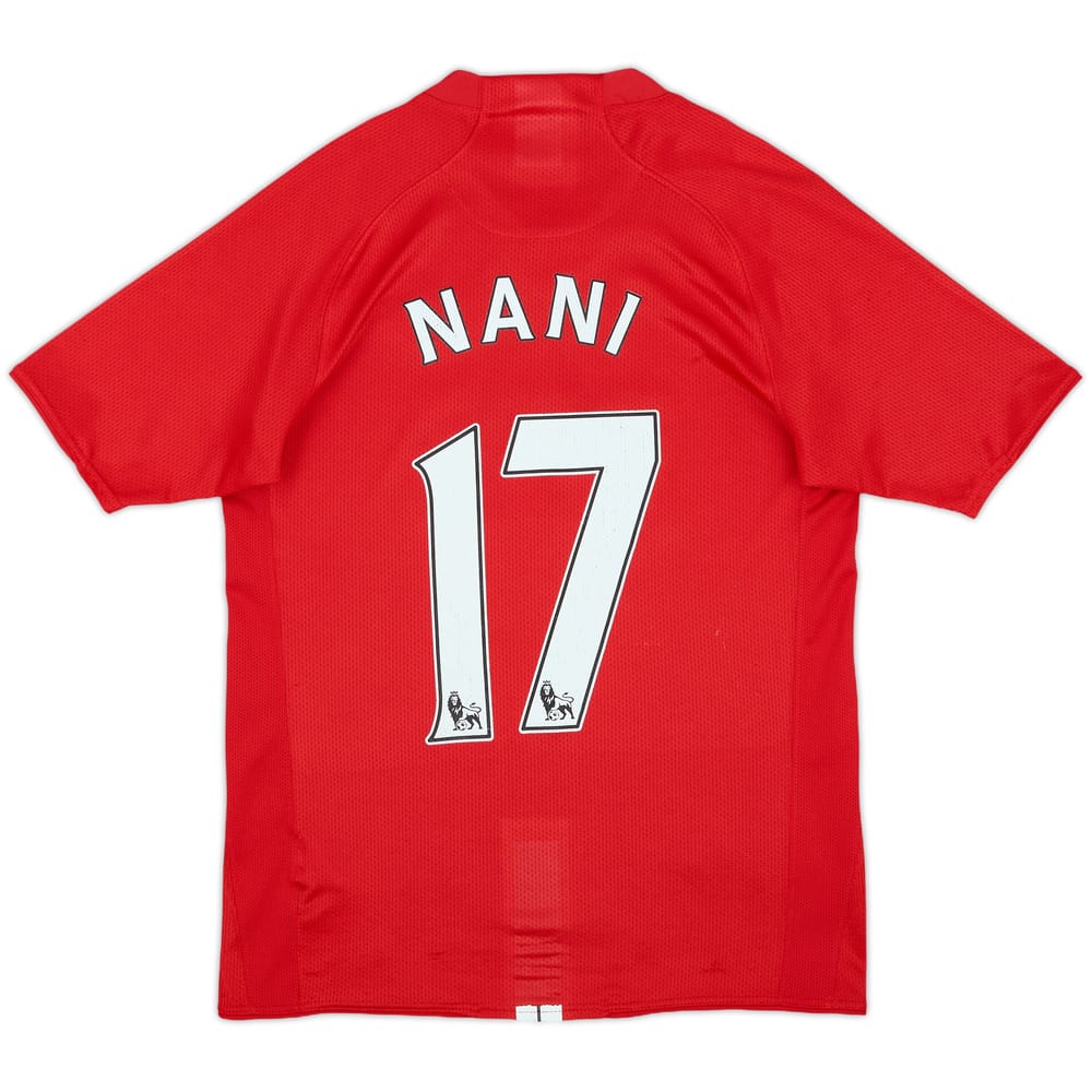 2007-09 Manchester United Home Shirt Nani #17 - 5/10 - (XL.Boys)