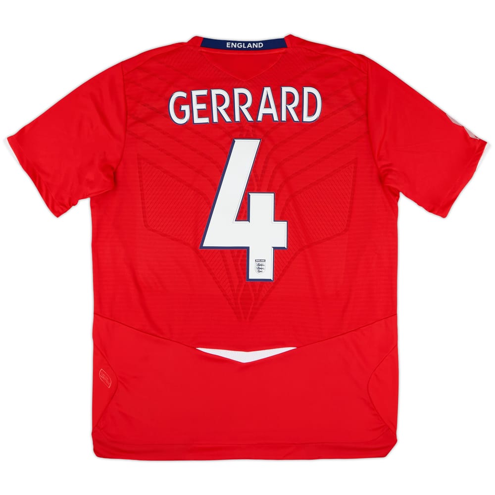 2008-10 England Away Shirt Gerrard #4 (L)