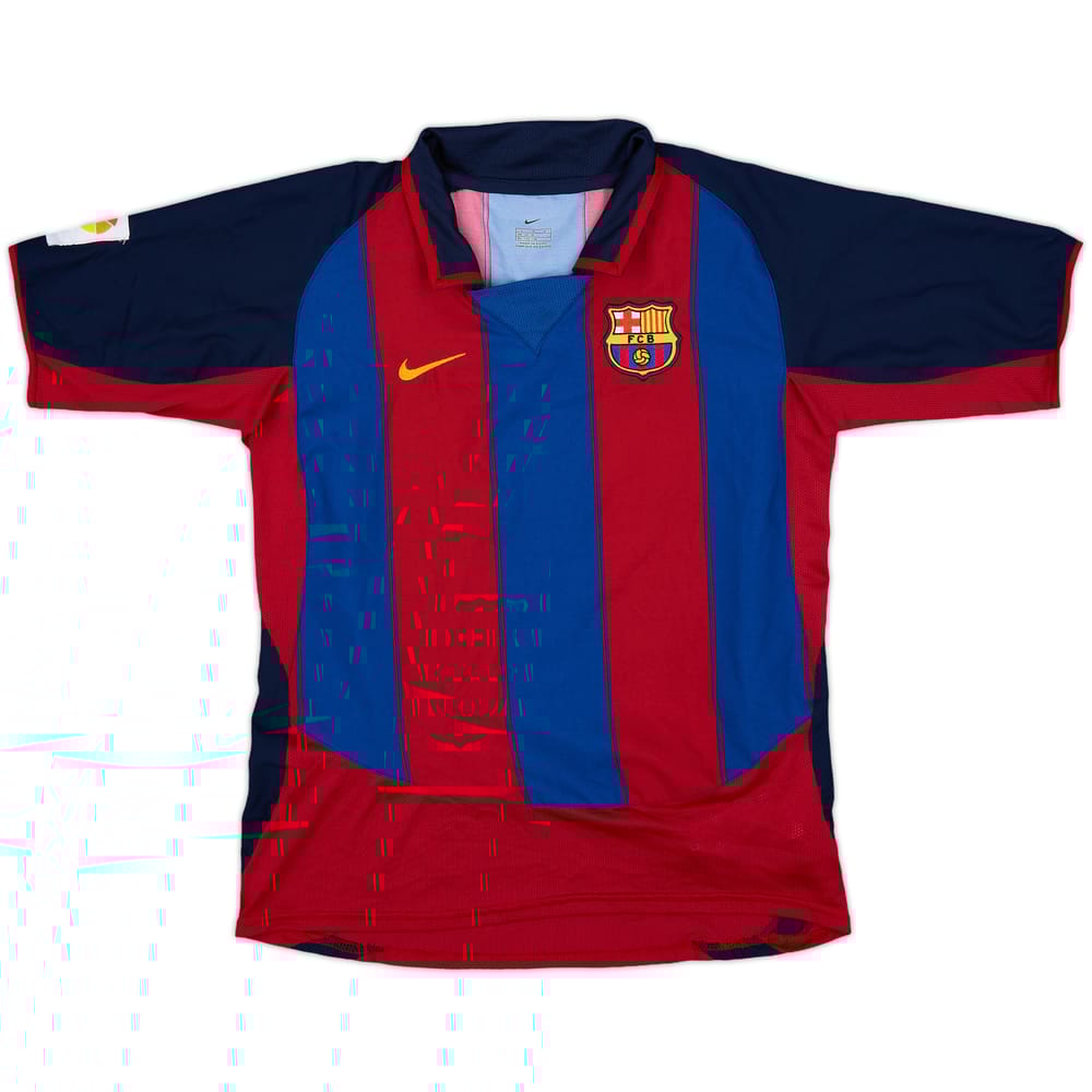 2003-04 Barcelona Home Shirt - 8/10 - (L.Boys)