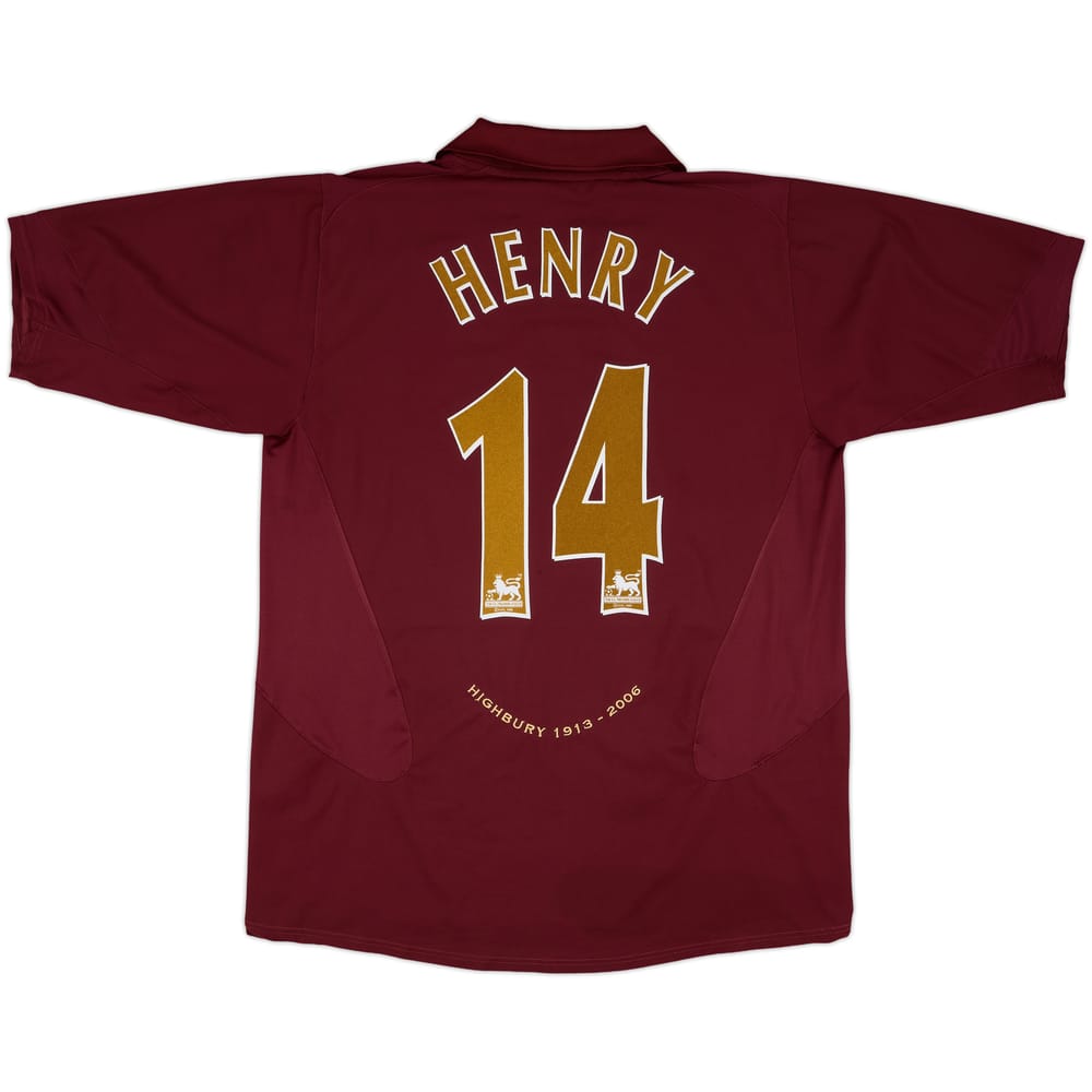 2005-06 Arsenal Home Shirt Henry #14 - 8/10 - (XL)