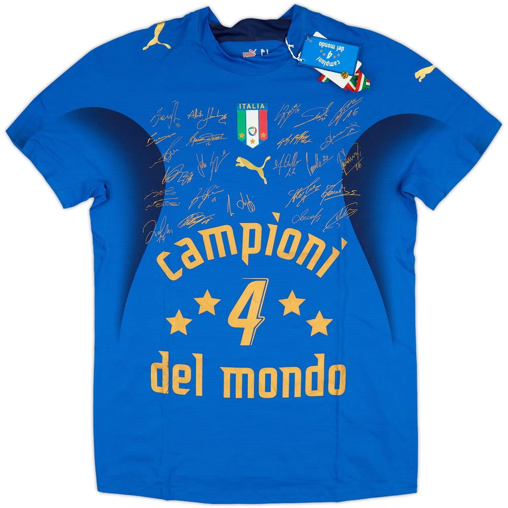 2006 Italy Campioni Del Mondo Signed Player Issue Home Shirt (L)