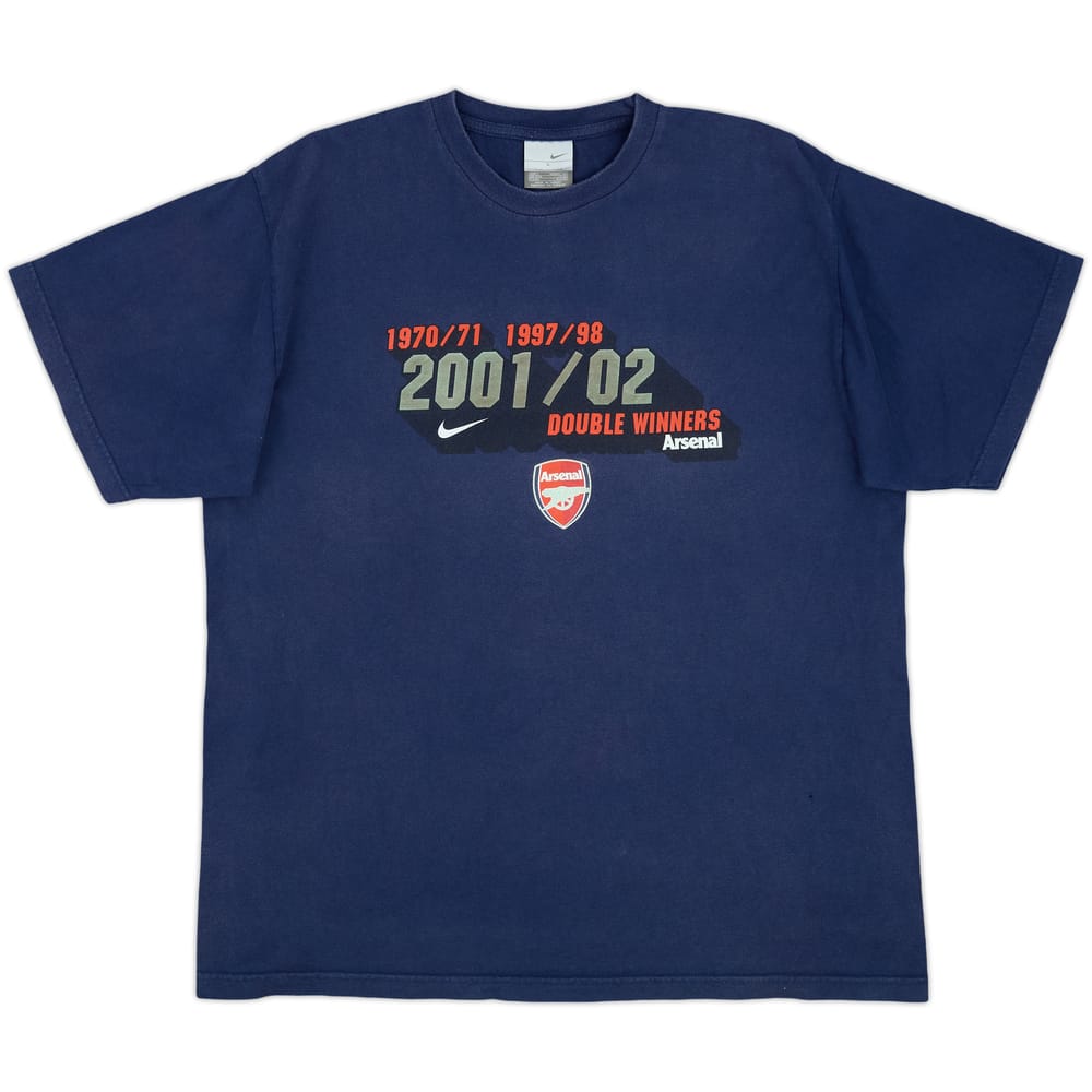 2001-02 Arsenal Nike Graphic Tee - 8/10 - (L)