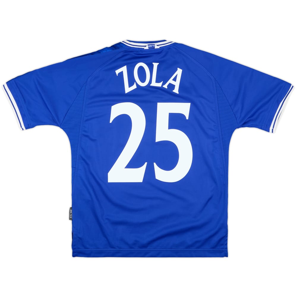 1999-01 Chelsea Home Shirt Zola #25 - 8/10 - (Y)