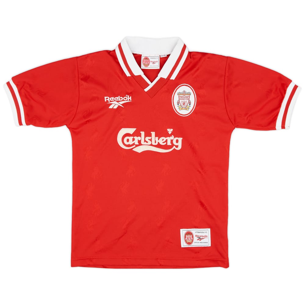 1996-98 Liverpool Home Shirt - 8/10 - (L.Boys)