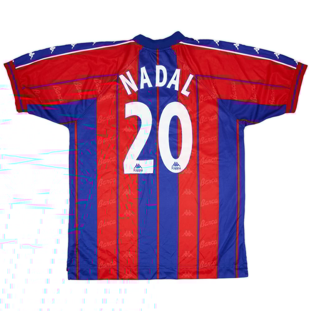 1997-98 Barcelona Home Shirt Nadal #20 - 8/10 - (XL)