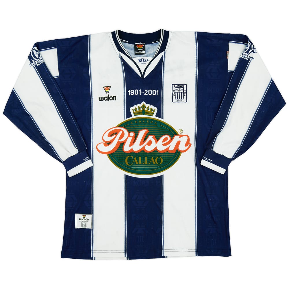 2001 Alianza Lima Centenary Home L/S Shirt - 6/10 - (L)