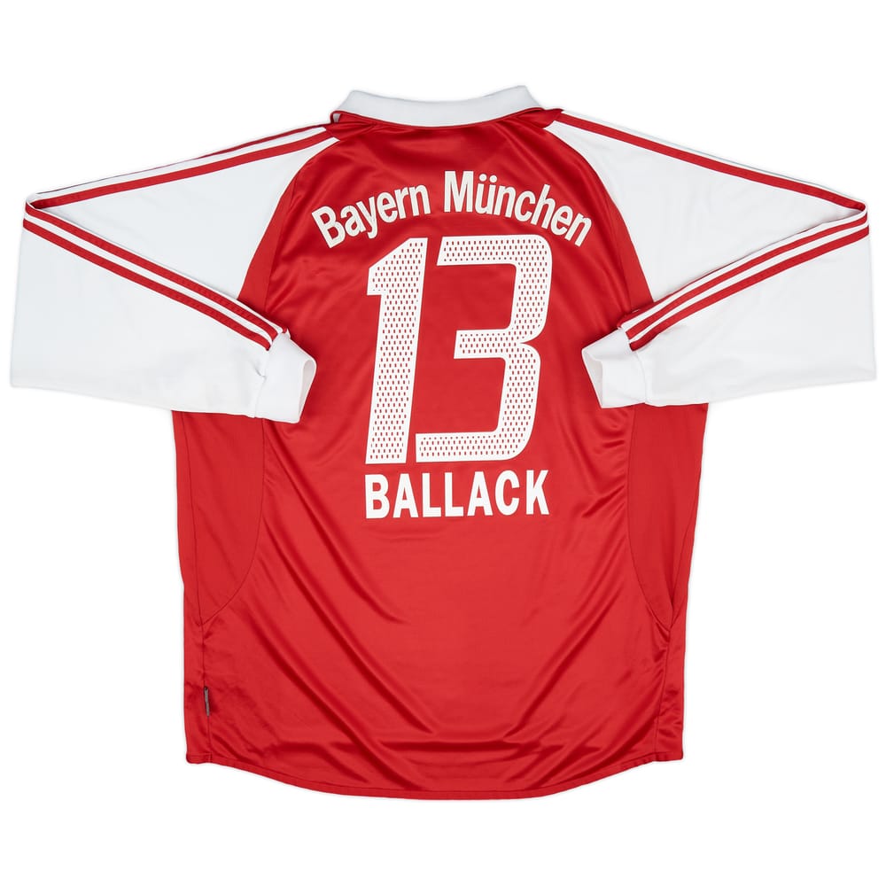 2003-04 Bayern Munich Home L/S Shirt Ballack #13 - 7/10 - (XL)