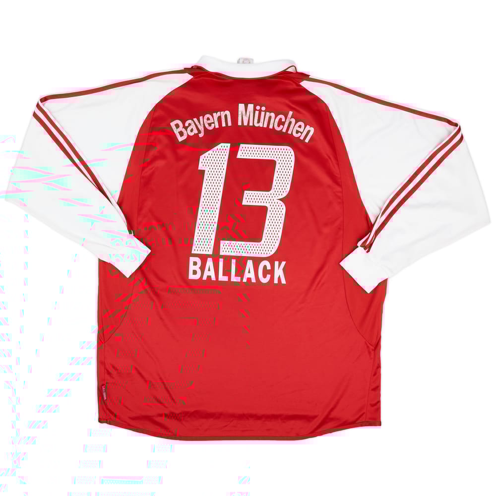 2003-04 Bayern Munich Home L/S Shirt Ballack #13 - 7/10 - (XXL)