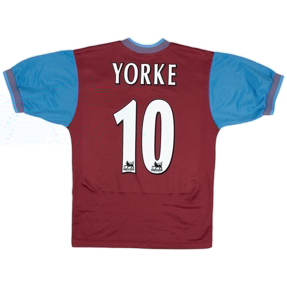 1997-98 Aston Villa Home Shirt Yorke #10 - 9/10 - (S)