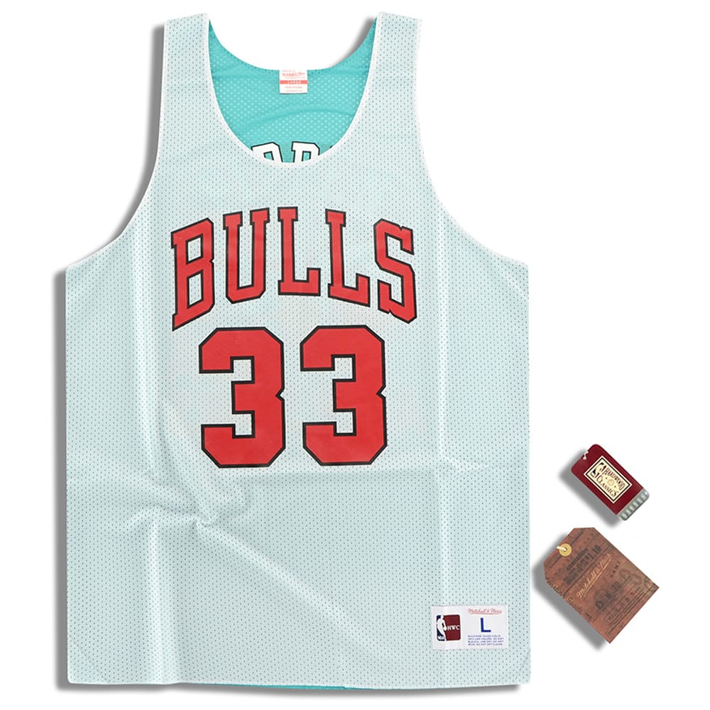 驚きの値段 Ness & Mitchell Amazon) Chicago Reversible #33 Pippen Bulls ウェア