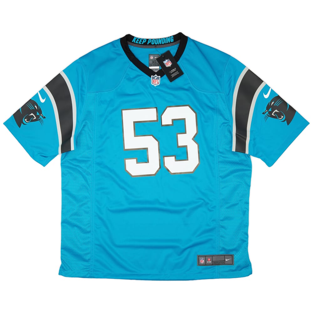 2019-22 Carolina Panthers Burns #53 Nike Game Alternate Jersey (XL)