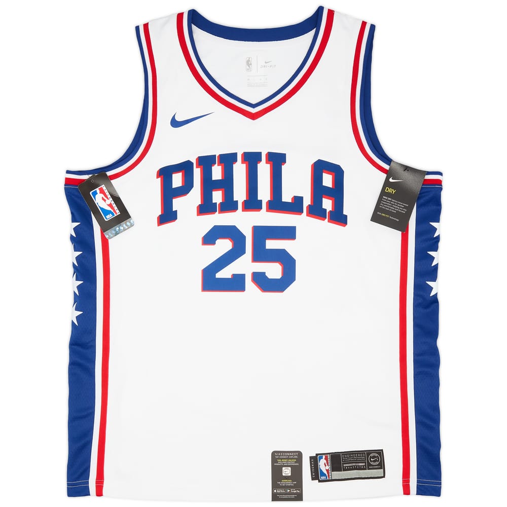 2017-22 Philadelphia 76ers Simmons #25 Nike Swingman Home Jersey (L)