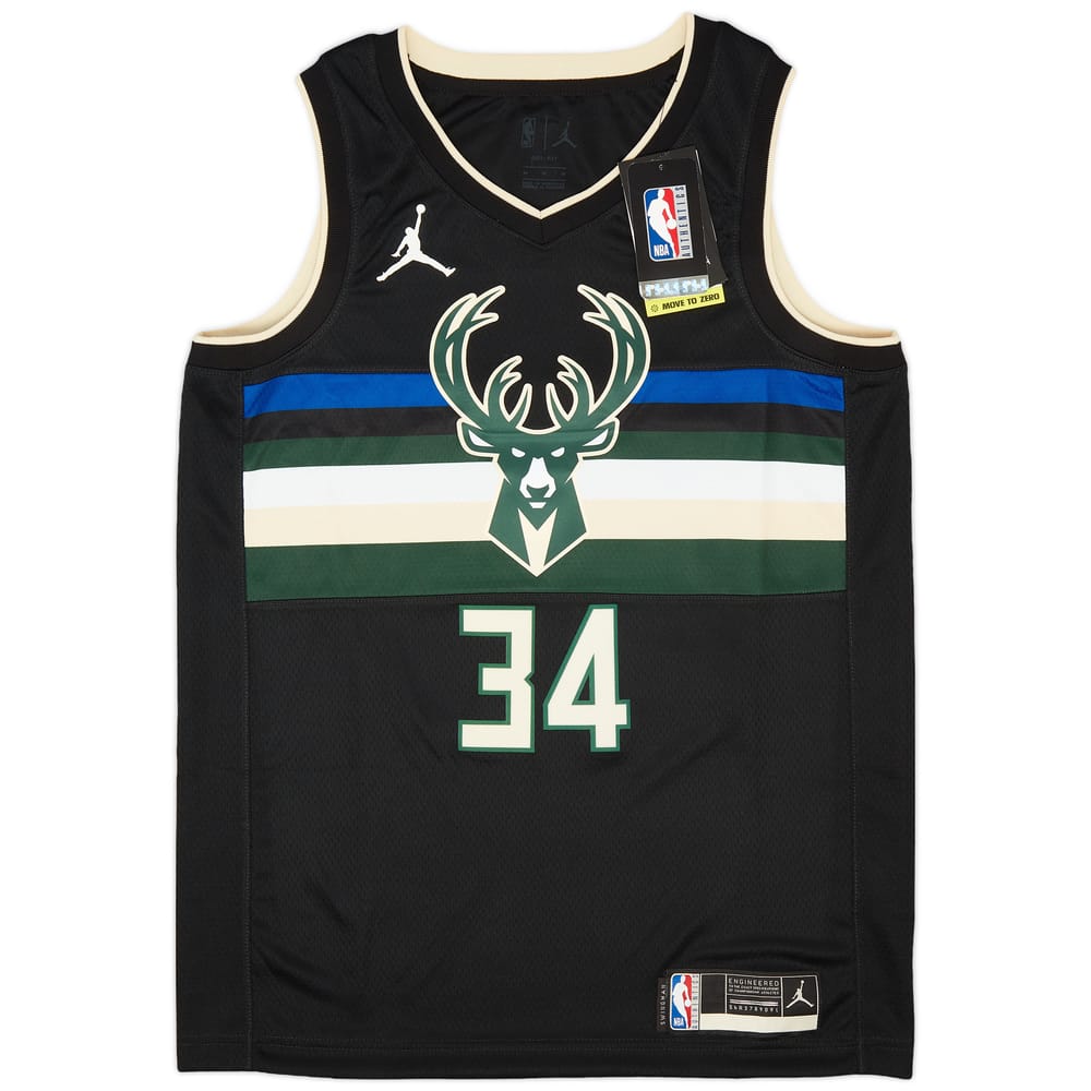 2020-22 Milwaukee Bucks Antetokounmpo #34 Jordan Swingman Alternate Jersey (S)