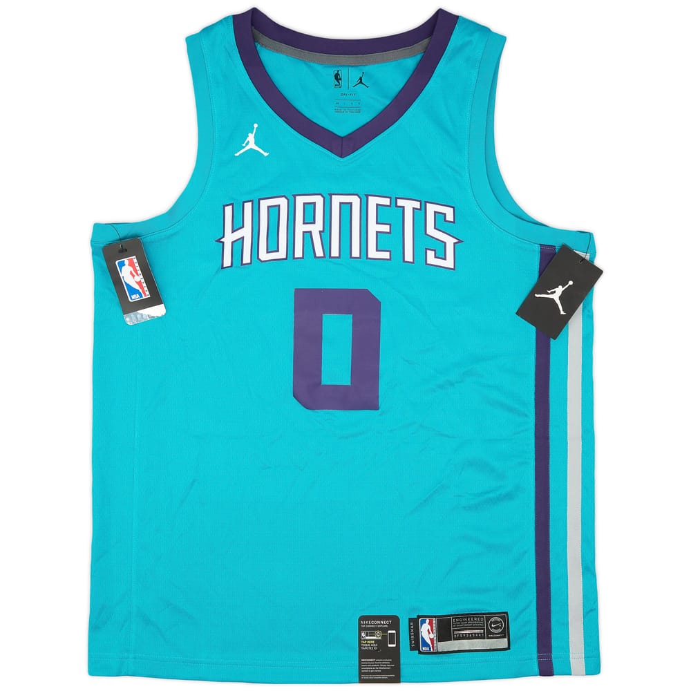 2018-20 Charlotte Hornets Bridges #0 Jordan Swingman Away Jersey (L)