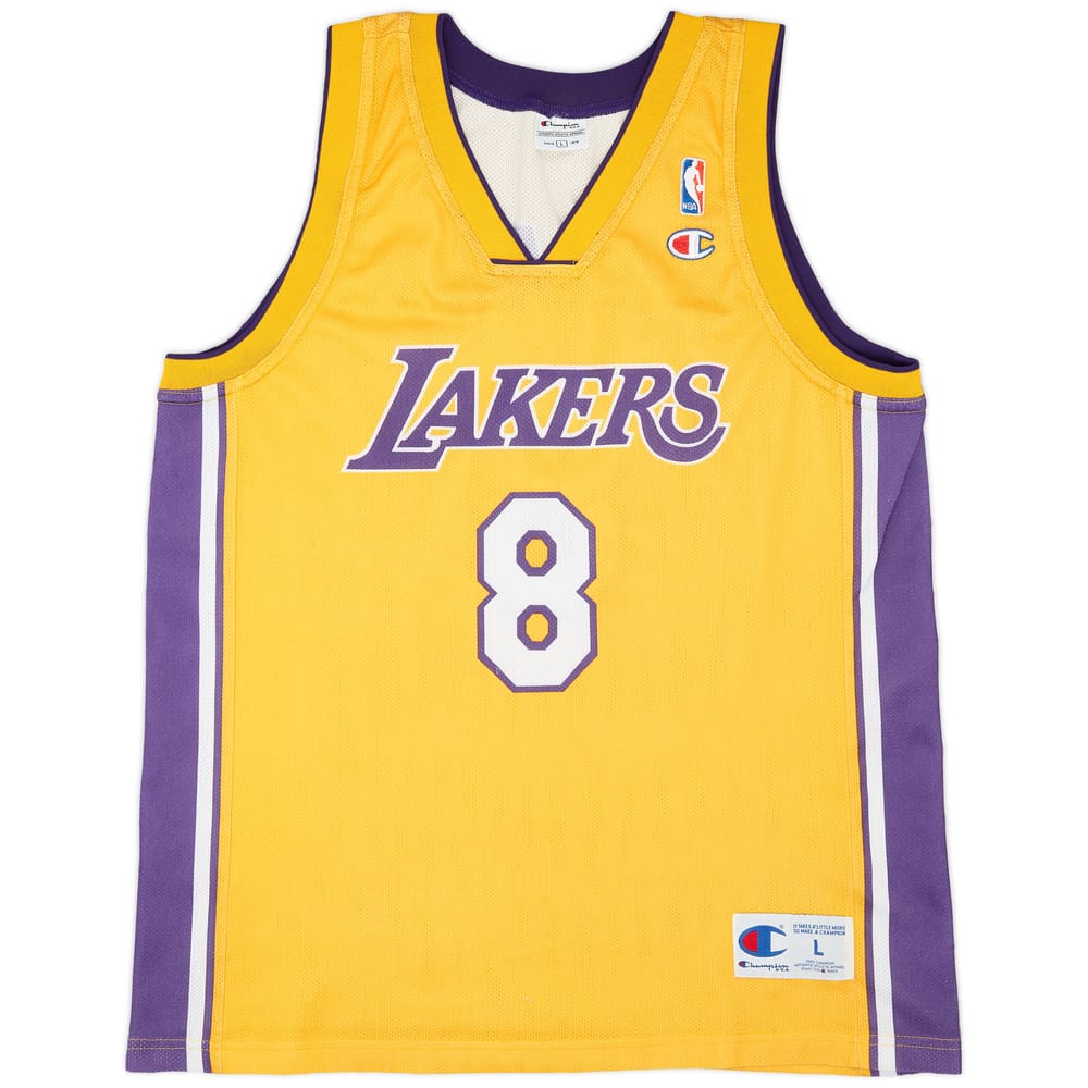 1999-06 LA Lakers Bryant #8 Champion Home Jersey (Very Good) L