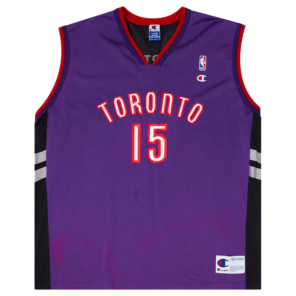 1999-02 Toronto Raptors Carter #15 Champion Away Jersey (Good) XL