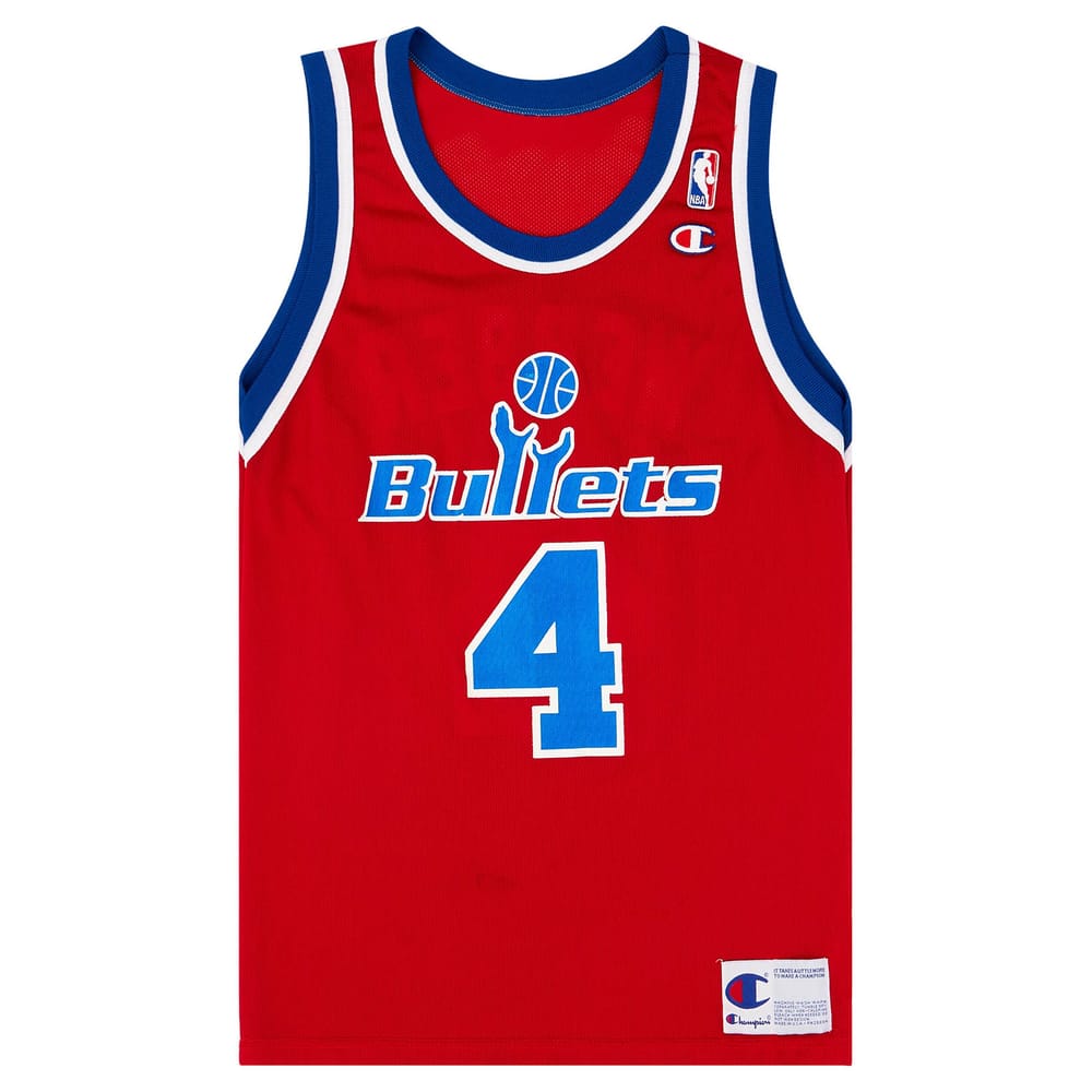 1995-97 Washington Bullets Webber #4 Champion Away Jersey (Excellent) M
