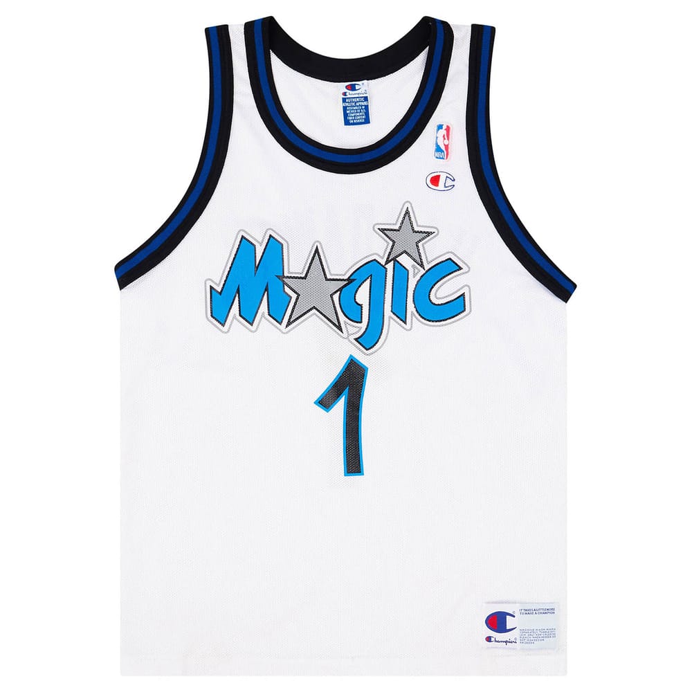 1995-98 Orlando Magic Hardaway #1 Champion Home Jersey (Very Good) M