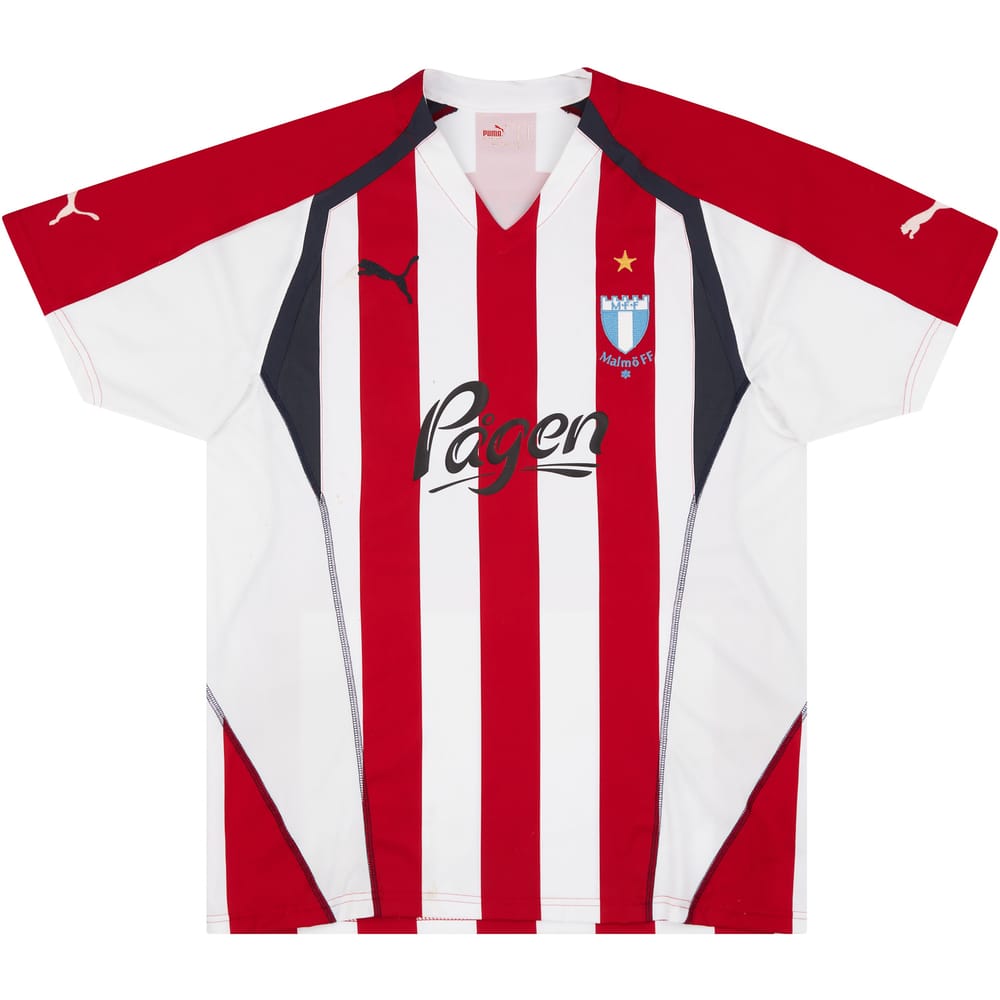 2005-06 Malmo Match Issue Champions League Away Shirt Bech #22