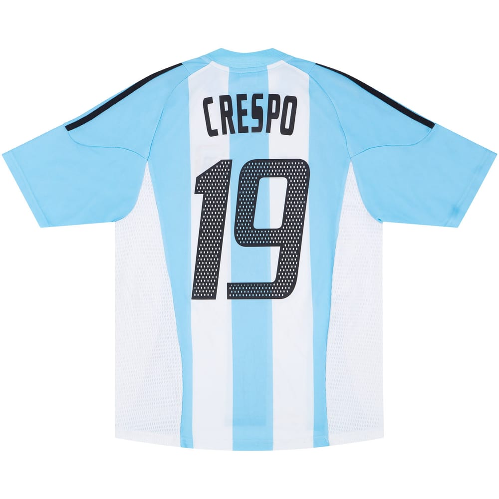 2002-04 Argentina Home Shirt Crespo #19 (Excellent - 8/10)