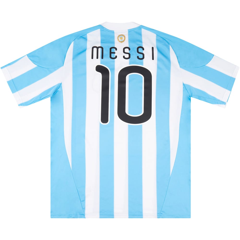 2010-11 Argentina Home Shirt Messi #10 (Very Good - 6/10)