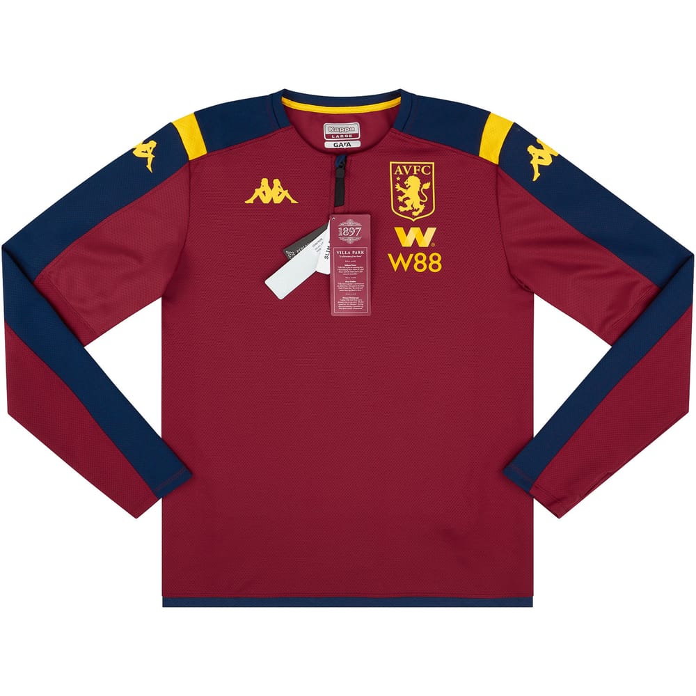 2019-20 Aston Villa Kappa 1/4 Zip Training Top - NEW