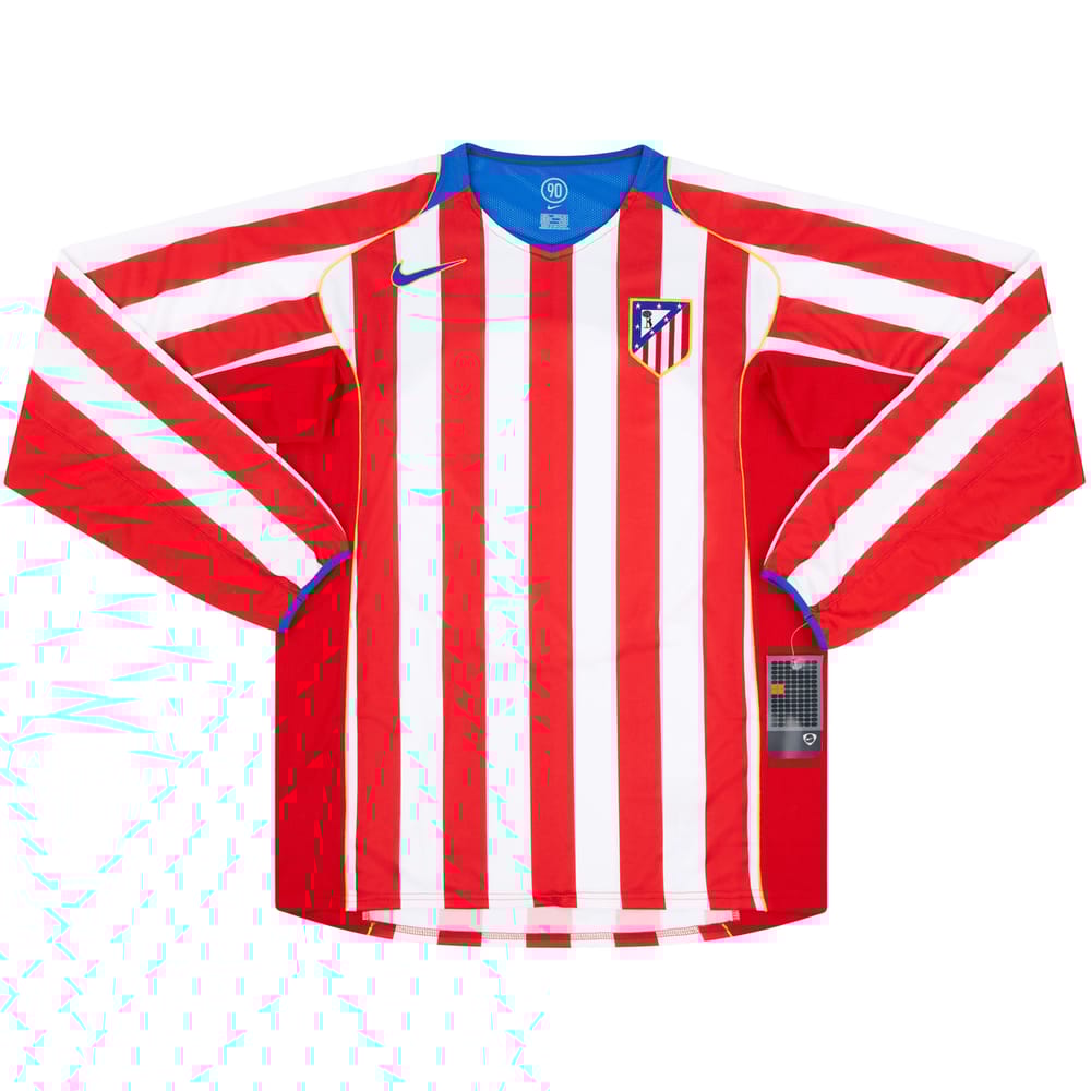 2004-05 Atletico Madrid Home L/S Shirt - NEW
