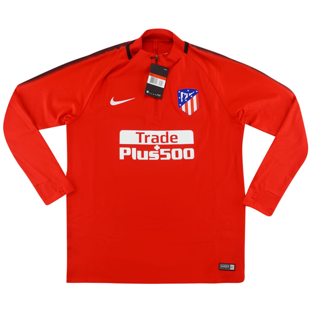 2017-18 Atletico Madrid Player Issue 1/2 Zip Squad Training Drill Top (S)