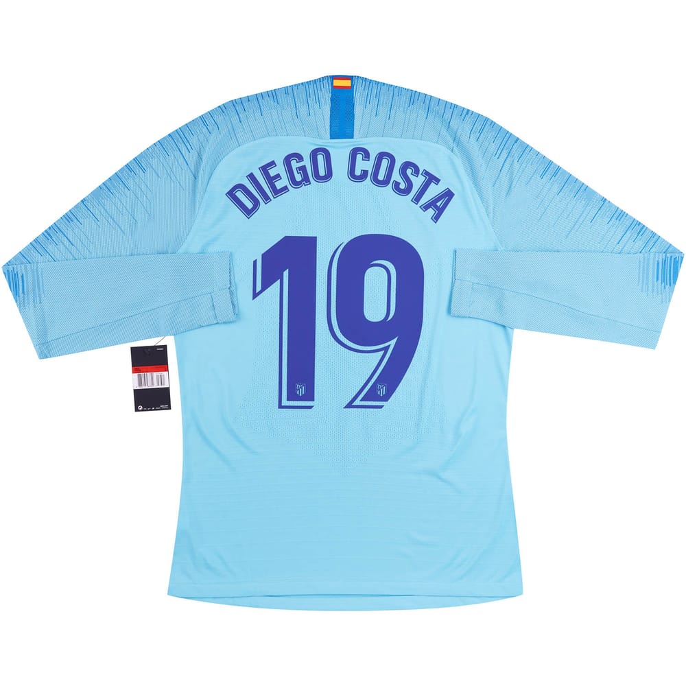 2018-19 Atletico Madrid Player Issue Away L/S Shirt Diego Costa #19 - NEW
