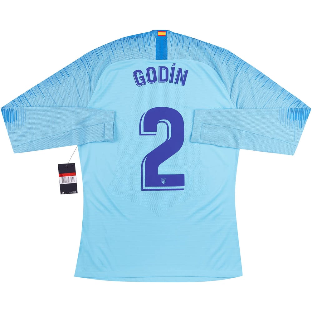 2018-19 Atletico Madrid Player Issue Away L/S Shirt Godín #2 - NEW