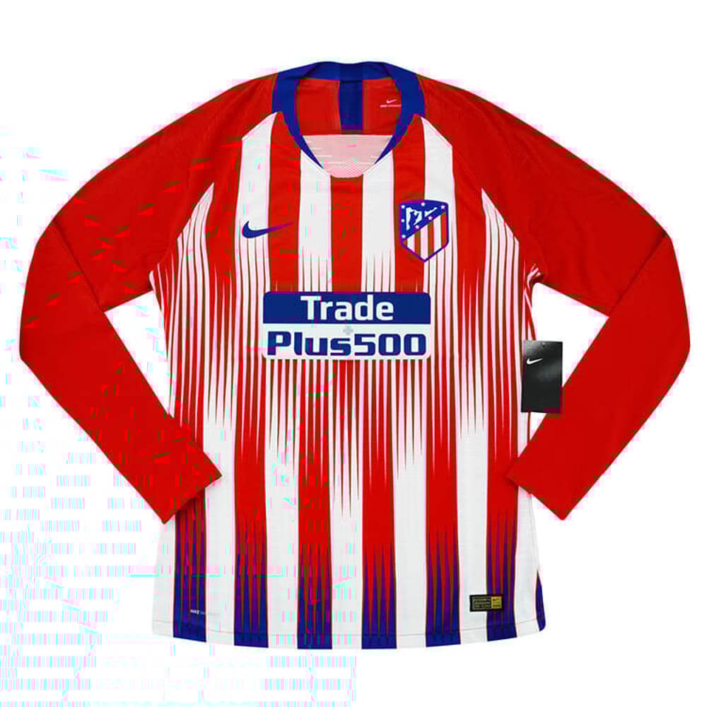 2018-19 Atletico Madrid Player Issue Home L/S Shirt
