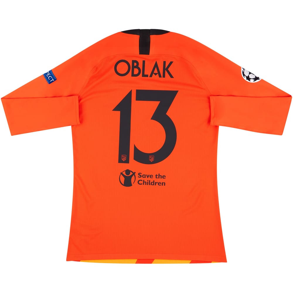 2019-20 Atletico Madrid Player Issue European GK Shirt Oblak #13 L