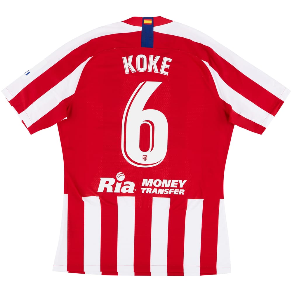 2019-20 Atletico Madrid Player Issue Vaporknit Domestic Home Shirt Koke #6