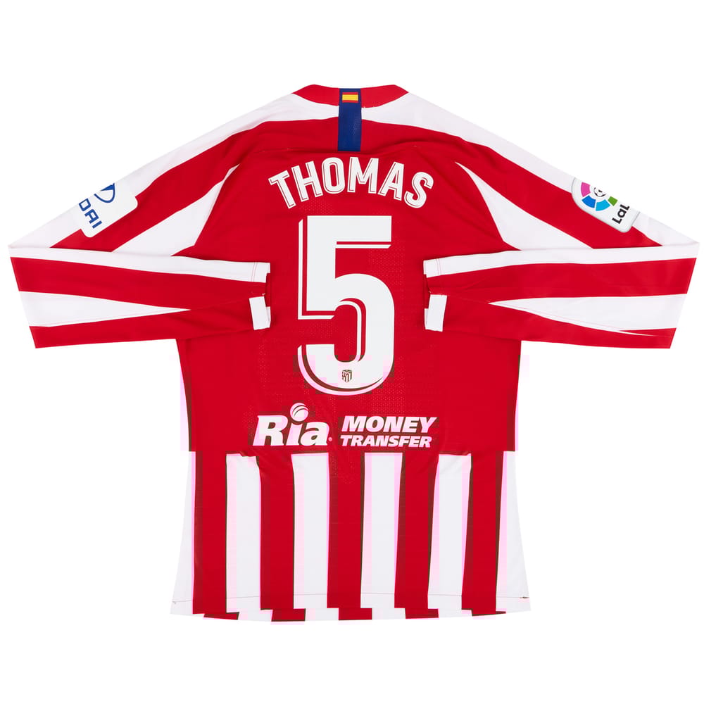 2019-20 Atletico Madrid Player Issue Vaporknit Domestic Home L/S Shirt Thomas #5