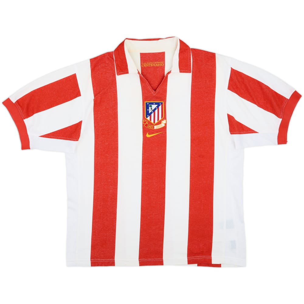 2003-04 Atletico Madrid Centenary Home Shirt - 8/10 - (L)