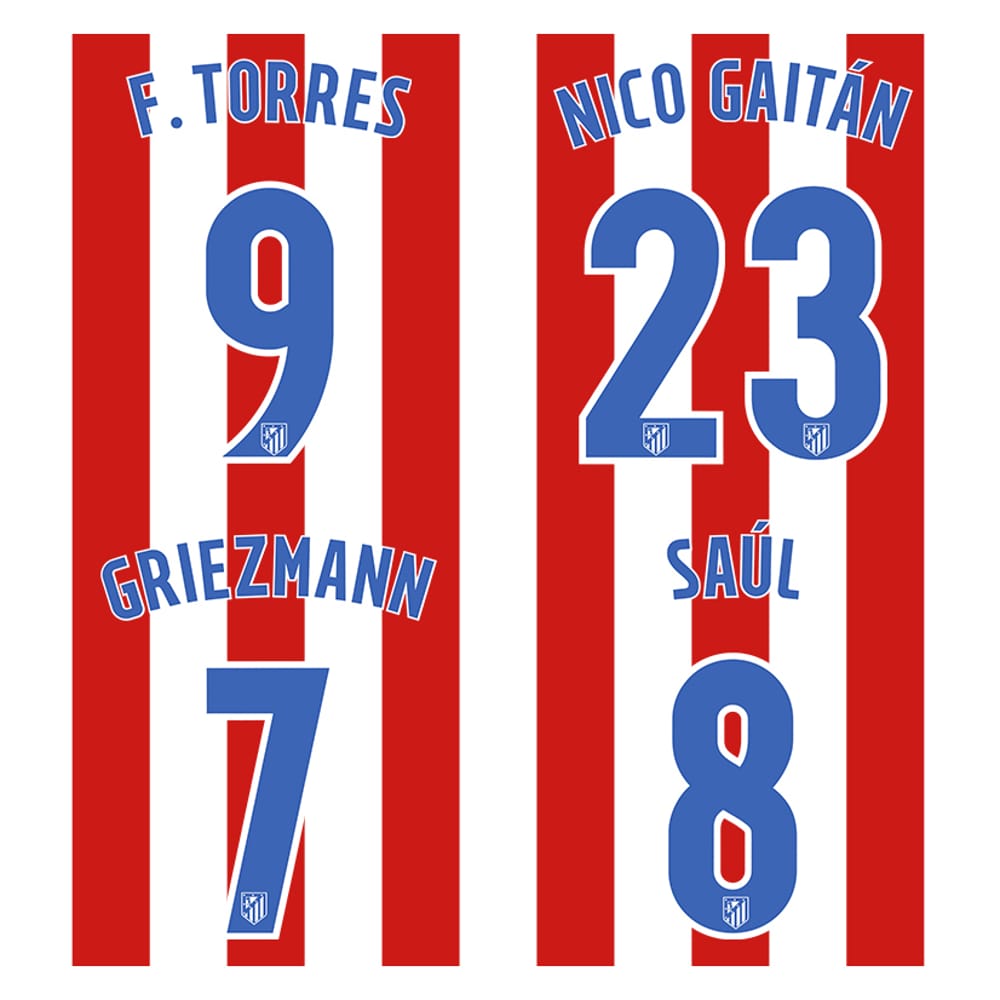 2016-17 Atlético Madrid Home Name Set