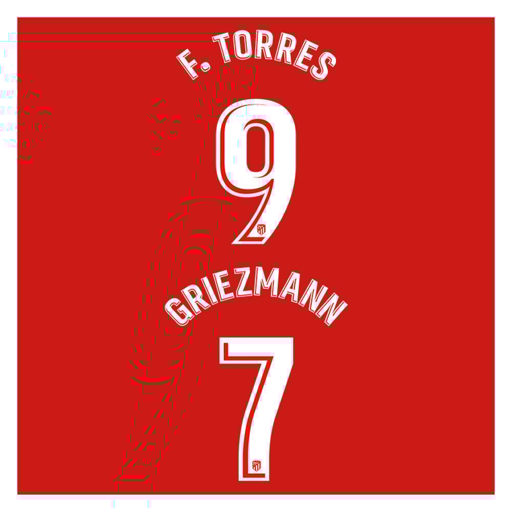 2017-18 Atlético Madrid Home Name Set